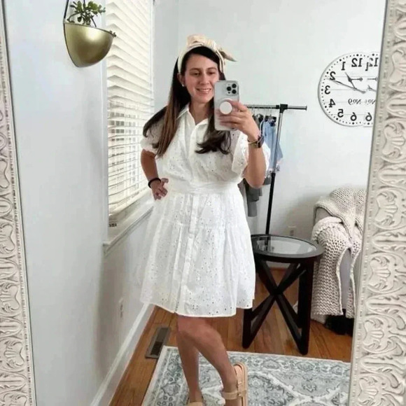 NWT A NEW DAY WHITE EYELET DRESS XXL - Picture 4 of 7